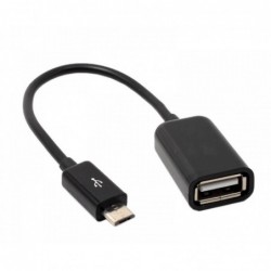 Adapteris is MicroUSB i USB (OTG) su laidu