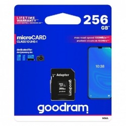 Atminties korta GOODRAM MicroSD 256GB (class10 UHS-I) + SD Adapteris