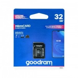 Atminties korta GOODRAM MicroSD 32GB (class10 UHS-I) + SD Adapteris