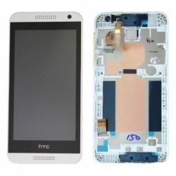 Ekranas HTC Desire 610 su lietimui jautriu stikliuku su remeliu baltas originalus (service pack)