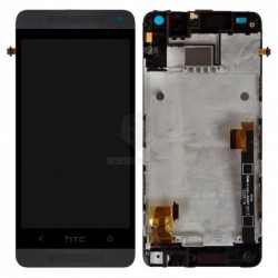 Ekranas HTC One Mini (M4) su lietimui jautriu stikliuku su remeliu juodas originalus (service pack)