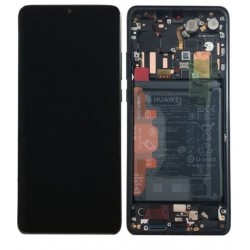 Ekranas Huawei P30 PRO su lietimui jautriu stikliuku su remeliu ir baterija Black originalus (service pack)