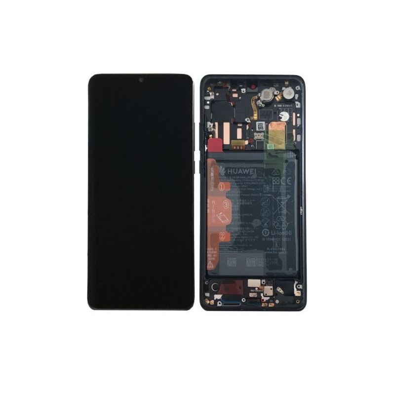 Ekranas Huawei P30 PRO su lietimui jautriu stikliuku su remeliu ir baterija Black originalus (service pack)