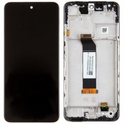 Ekranas Xiaomi Redmi Note 10 5G su lietimui jautriu stikliuku ir remeliu Black originalus (service pack)