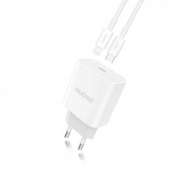 Ikroviklis Dudao (A8EU) + "USB-C (Type-C) to Lightning Cable" (1xUSB-C 18W) baltas