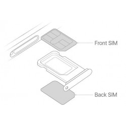 SIM korteles laikiklis Apple iPhone 11 Pro/11 Pro Max DUAL SIM pilkas (space grey) ORG
