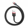Kabelis BASEUS USB - micro USB, 1.0m, 2.4A, QC3.0 su nailoniniu šarvu Cafule raudonas/juodas CAMKLF-B91