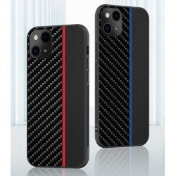 Dėklas CARBON Apple iPhone 13 Pro juodas su raudonu
