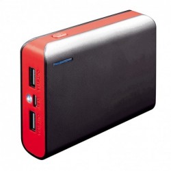Isorine baterija POWER BANK PLATINET 6000mAh su microusb laidu, juodos/raudonos spalvos
