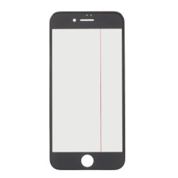 LCD stikliukas Apple iPhone 8 / SE 2020 su rėmeliu ir OCA + poliarizuota juodas OEM