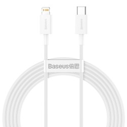Kabelis BASEUS Superior USB C - Lightning, 2.0m, 20W baltas
