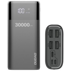Isorine baterija POWER BANK Dudao (K8Max) 30000mAh (4xUSB LCD) juoda