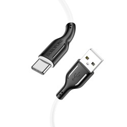 Kabelis Borofone BX63 USB - Type C 1.0m 3A baltas, juodas