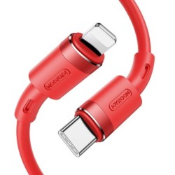 USB kabelis JOYROOM (S-1224N9) "USB-C (Type-C) to Lightning Cable" (2.4A 20W 1.2m) raudonas