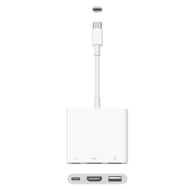 Adapteris Apple is USB-C (Type-C) i HDMI/USB-C/USB (A1621) originalus (used Grade A)