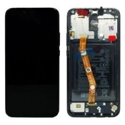 Ekranas Huawei Mate 20 Lite su lietimui jautriu stikliuku su remeliu ir baterija juodas originalus (service pa