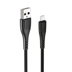 Kabelis Borofone BX37 USB - MicroUSB 1.0m 2.4A juodas