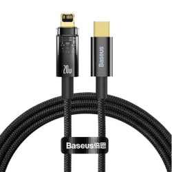 USB kabelis Baseus (CATS000001) "USB-C (Type-C) to Lightning Cable" (20W) QC3.0 juodas 1M