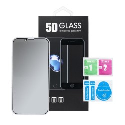 LCD apsauginis stikliukas "Privacy 5D Full Glue" Apple iPhone 12 / 12 Pro lenktas juodas