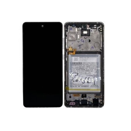 Ekranas Samsung A525/A526 A52 4G/5G 2021 su lietimui jautriu stikliuku su remeliu ir baterija Awesome White or