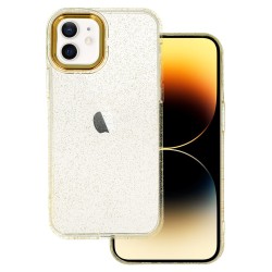 Dėklas Gold Glitter Apple iPhone 14 auksinis