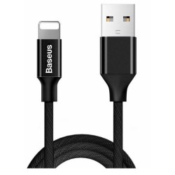 USB kabelis Baseus Yiven (CALYW-A01) lightning (2A) juodas 1.8M