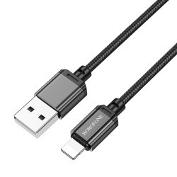 Kabelis Borofone BX87 Sharp USB - Lightning 1.0m 2.4A, juodas