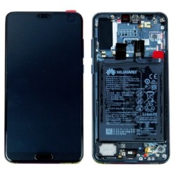 Ekranas Huawei Mate 20 PRO su lietimui jautriu stikliuku ir remeliu ir baterija Midnight Blue originalus (serv