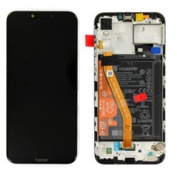 Ekranas Huawei Honor Play su lietimui jautriu stikliuku su remeliu ir baterija juodas originalus (service pack