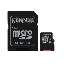Atminties korta Kingston Canvas Select Plus MicroSD 128GB (class10 UHS-I 100MB/S) + SD Adapteris