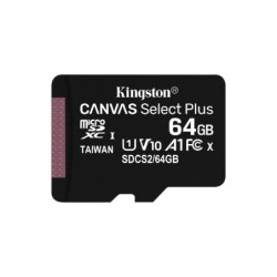 Atminties korta Kingston Canvas Select Plus MicroSD 64GB (class10 UHS-I 100MB/S)