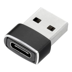 Adapteris iš Type-C į USB juodas