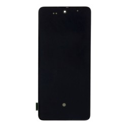 Ekranas Samsung A515 A51 2020 su lietimui jautriu stikliuku ir rėmeliu juodas OLED (real size)
