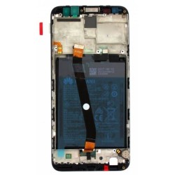 Ekranas Huawei Mate 10 Lite su lietimui jautriu stikliuku ir remeliu ir baterija Gold originalus (service pack