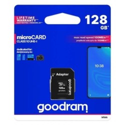 Atminties korta GOODRAM MicroSD 128GB (class10 UHS-I) + SD Adapteris