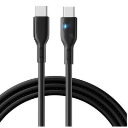 USB kabelis JOYROOM (S-CC100A13) "USB-C (Type-C) to USB-C (Type-C)" (3A 60W 2m) juodas
