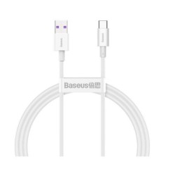 USB kabelis Baseus (CATYS-02) (Type-C) (66W 6A) baltas 1M