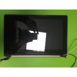 Korpuso viršutine dalis (matricos LCD dangtis su matrica, LCD šleifu bei WIFI antenomis ir t.t. (VISAS PILNUMOJE) Asus S200E
