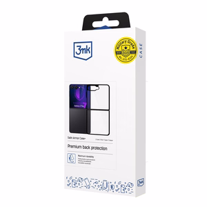 3mk Satin Armor Case+ for Samsung Galaxy Z Flip 7 - Transparent Black