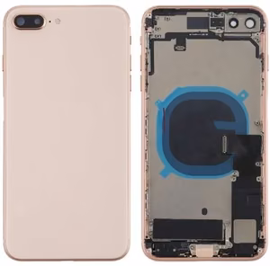 Задняя крышка iPhone 8 Plus золотой полная со шлейфом Оригинал (б/у Grade B)