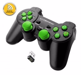 Esperanza EGG108G игровой геймпад чёрный зелёный USB 2.0 аналоговый/цифровой ПК, Playstation 3