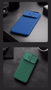 Nillkin CamShield Pro PC+TPU Case for Iphone 15 Pro blue