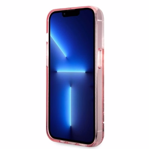 Karl Lagerfeld KLHCP14LLNCHCP iPhone 14 Pro 6.1" kietasis dėklas rožinis/rožinis Blizgus Choupette Head