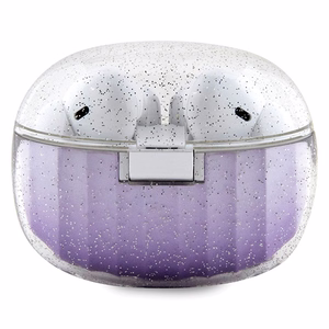 Guess Glitter Gradient TWS Bluetooth headphones with docking station - purple