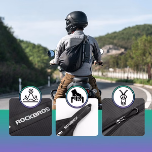 Rockbros H34 kuprinė su šalmo laikikliu – juoda