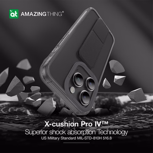 Amazing Thing Titan Pro Holder Case 10FT IP156.7PTHBK for Iphone 15 Pro Max black with stand