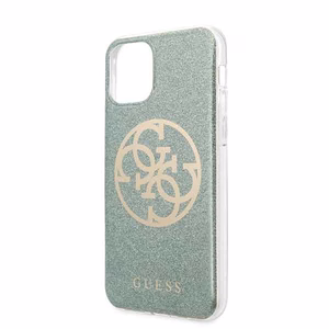 Guess GUHCN58PCUGLKA iPhone 11 Pro chaki kietas dėklas 4G Circle Glitter
