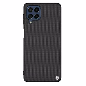 Nillkin Tekstūrinis dėklas patvarus sustiprintas dėklas su geliniu rėmu ir nailonine nugarėle Samsung Galaxy M53 5G juodas