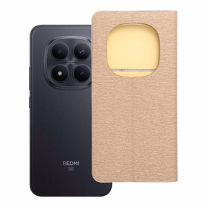 LUNA Book Gold dėklas, skirtas Xiaomi Redmi Note 15 Pro Plus 5G, auksinis