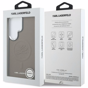 Karl Lagerfeld Embossed Ring Initials MagSafe Чехол для Samsung Galaxy S26 Ultra - коричневый